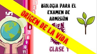 Clase 1  Biología  Origen de la vida  Examen de admisión IPN  Curso gratis [upl. by Adnalahs]