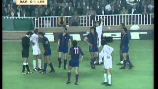 Barcelona v Leeds 1975 European Cup SemiFinal  2nd Leg [upl. by Dnalon138]