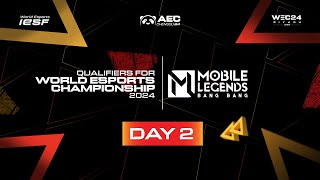 MLBB  GROUP STAGE  IESF ASIA REGIONAL QUALIFIERS 2024  DAY 2 [upl. by Kcirdorb]