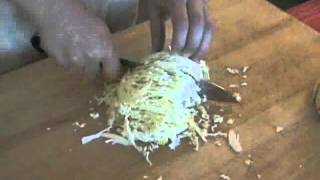 How To Shred Cabbage For Coleslaw [upl. by Elorak]