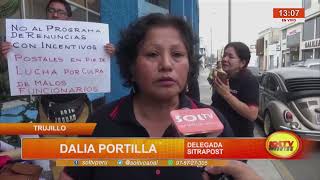 Trujillo trabajadores de Serpost acatan huelga de 48 horas [upl. by Aphra]