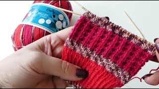 Kästchenmuster  Waffelmuster Socken stricken mega einfach [upl. by Leehar720]