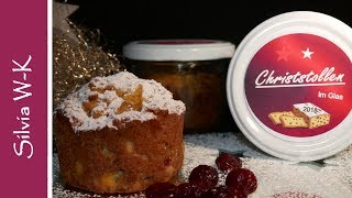 Christstollen im Glas  Stollen  schnelle Variante ohne Hefe  Geschenkidee [upl. by Baiss632]