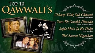 Top 10 Qawwalis  Nusrat Fateh Ali Khan Sabri Brothers amp Aziz Mian  Best Qawwali Songs [upl. by Ahsiekat310]