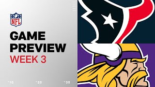 Minnesota Vikings vs Houston Texans  2024 Week 3 Game Preview [upl. by Kelila745]