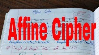 Affine cipherAffine cipher encryption and decryptionAffine cipher exampleAffine cipher decryption [upl. by Darbie]