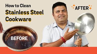 Stainless steel cleaning tips and tricks  Learn how to clean stainless steel and triply pan [upl. by Min]