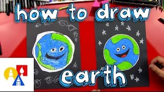 How To Draw Earth for young artists [upl. by Namar]