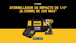 ATORNILLADOR DE IMPACTO INALÁMBRICO DE 14quot 635MM DE 20V MAX DCF885 [upl. by Lewej]