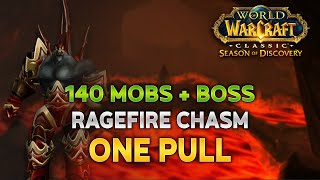 SoD  INSANE Mage Aoe Rfc 1 PULL 140 Mobs  Boss Guide [upl. by Nnahtur]