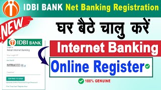 Idbi Internet Banking New Registration  IDBI BANK  Net Banking Activation [upl. by Ynaffital598]