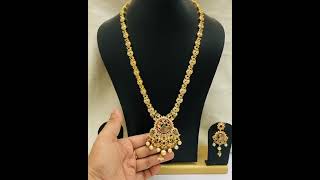 Cz long haram premium quality gold antique finish 1600fs book and order whats up me 6309144288 [upl. by Kay]