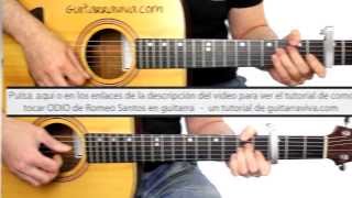 Como tocar Romeo Santos  Odio  Cover con guitarra BACHATA y Acordes [upl. by Nylkcaj]