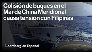 Buques chinos y filipinos colisionan en el Mar de China Meridional [upl. by Latsyrd]