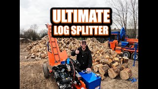 Eastonmade The Ultimate Log Splitter 37D With Attached Conveyor [upl. by Patten]