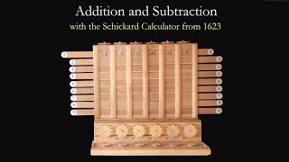 Addition and Subtraction with the Schickard Calculator from 1623 [upl. by Sedecram]