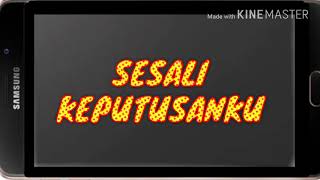 DADALI TERBARU  Sesali keputusanku  LIRIK [upl. by Weir421]