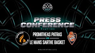 Promitheas Patras v Le Mans Sarthe Basket  Press Conference  BCL 202324 [upl. by Itsa]