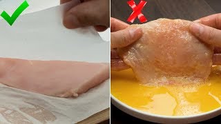 ¿Todavía pasas la carne de pollo por la harina y huevo batido ¡Todo es más sencillo  Gustoso TV [upl. by Yrrak]