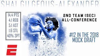 Shai GilgeousAlexanders 2018 NBA Draft Scouting Video  DraftExpress  ESPN [upl. by Reo]