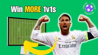 Modified 1v1 Defending FootballSoccer Drill  Win More 1v1s ⚽️ [upl. by Nairad]