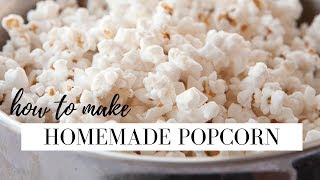 HOW TO MAKE POPCORN ON THE STOVE  Popcorn Recipe  STACEY FLOWERS [upl. by Aehsa164]