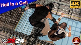 WWE 2K24  The Undertaker vs Mankind Mick Foley Hell in a Cell WWF King of the Ring [upl. by Ariajay]