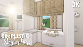 3k NoGamepass Simplistic Starter Home  Bloxburg ROBLOX speedbuild [upl. by Finer694]