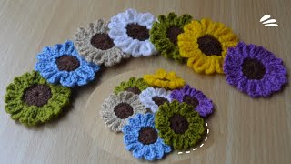 Daisy Flower crochet  tutorial easy  handmade [upl. by Atiuqam]