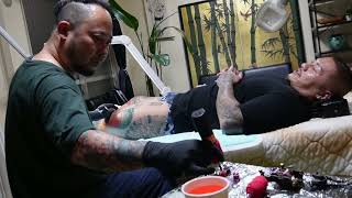 全身に刺青を入れ続ける男 Wabori  Japanese tattoo Japanese carving [upl. by Kore]