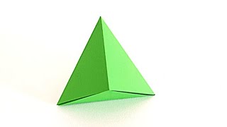 How to fold 3d Paper triangle  Simple and easy paper craft for school projects  Paper payamid [upl. by Oag]