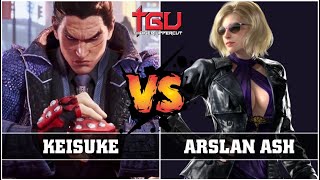 Tekken 8 TGU 2024 Keisuke Kazuya VS Arslan Ash Nina Day 2 [upl. by Aikehs]