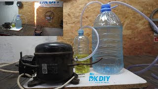 GAS for Free Free LPG Gas  DIY Gas Production Using Water Gasoline and an Old Fridge Compressor [upl. by Kev858]