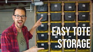 Super Easy DIY Tote Storage Rack  Free Plans [upl. by Aoniak]