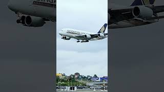 Singapore Airlines Airbus A380 JUMBO Aircraft LANDS in WINDY Sydney Airport Australia SQ231 [upl. by Eenattirb283]