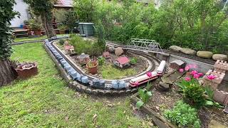 Piko Gartenbahn Fahrtag mit 22 Zementsilowagen [upl. by Rehpretsirhc]