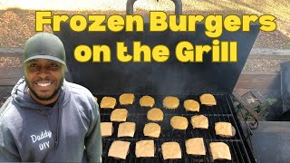 How to Grill Frozen Hamburgers on a Charcoal Grill [upl. by Ziguard]