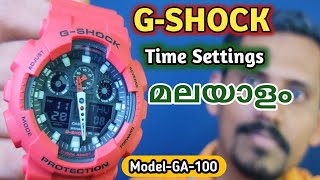 How to Adjust Gshock Time amp Alarm Time set Watches MalayalamWatchmaker Irshadsulaiman [upl. by Amuh657]