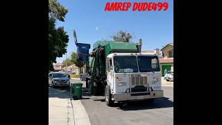 Cul De Sac Trash Collection automobile garbage garbagetruck trashtruck trucking shorts [upl. by Yelsnik]