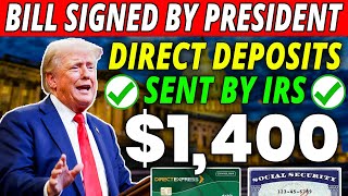 Bill Signed By President Trump 1400 Stimulus Checks Direct Deposits Sent By IRS For SSI SSDI VA [upl. by Oirifrop]