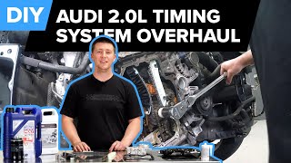 Audi Timing Chain amp Timing System Replacement DIY Audi 20T CAEB CPMA CPMB CHJA Engines [upl. by Schecter]