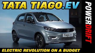 Tata Tiago EV  the Affordable EV India needs  First Look  PowerDrift [upl. by Eybbob]