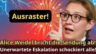 Skandal erschüttert Alice Weidel bricht die Sendung mitten im Sturm der Kontroversen ab [upl. by Avan]