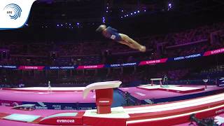 Amelie MORGAN GBR  2018 Artistic Gymnastics Europeans junior qualification vault [upl. by Zetneuq]