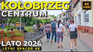 Kołobrzeg 2024 Miasto Spacer 4k Kołobrzeg Polska Centrum Miasta Lipiec 2024 [upl. by Ahsinotna]