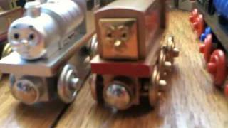 My Wooden Train Collection New and Improved [upl. by Racklin557]