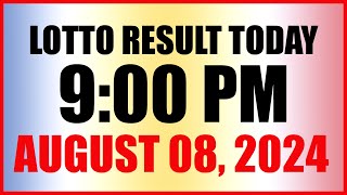 Lotto Result Today 9pm Draw August 8 2024 Swertres Ez2 Pcso [upl. by Malkah]