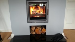 Purevision 5kw wide inset multi fuel stove installation timelapse [upl. by Thecla688]