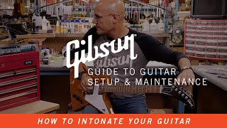 How To Intonate Your Guitar Adjust Intonation On Electric Guitar [upl. by Ellennej]