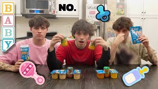 TRYING AND RATING BAD BABY FOOD [upl. by Elyr]